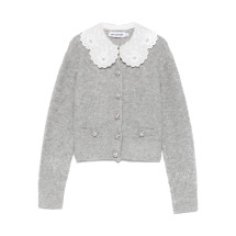 [SELF PORTRAIT] Cardigan SS26 RS26123CGRGREY