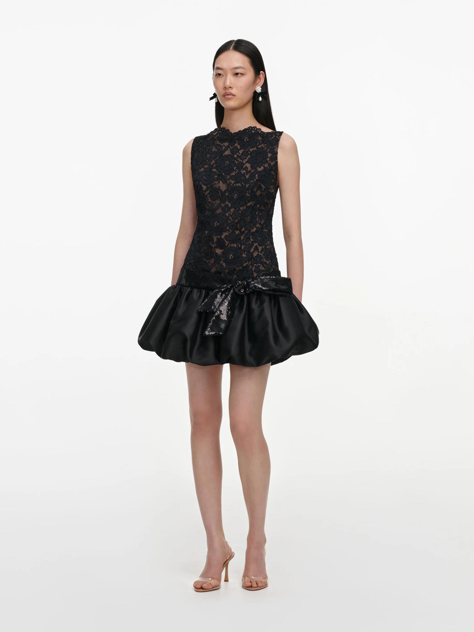 [SELF PORTRAIT] Sleeveless dress FW26 AW26013SBBLACK