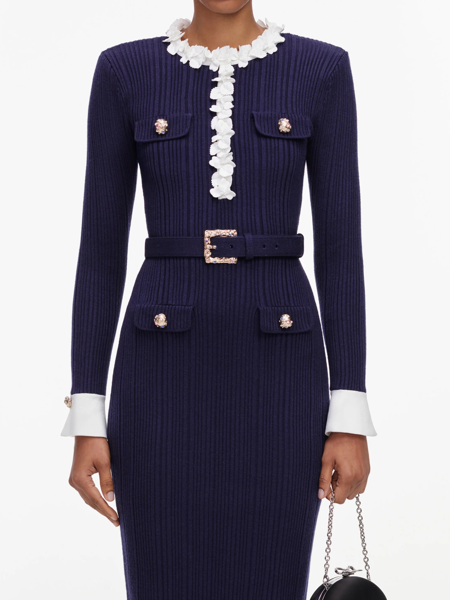 [SELF PORTRAIT] Long sleeve dress FW26 AW26101MNNAVY