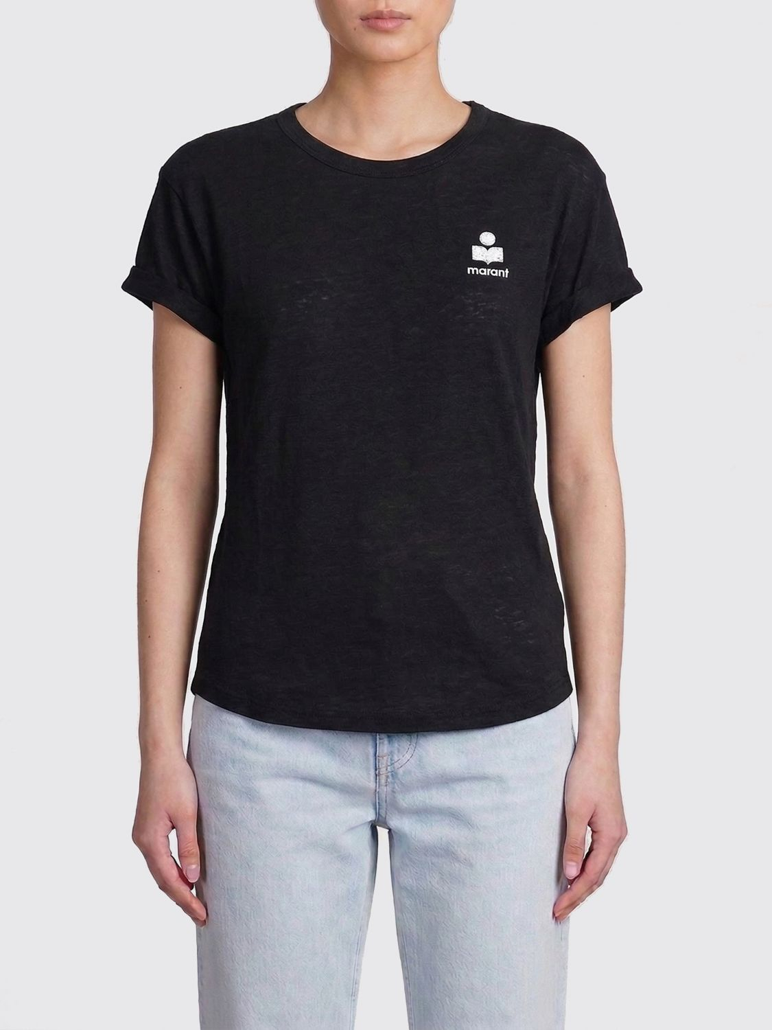 [Isabel Marant Etoile] T-shirts Short Sleeve SS26 TS0315FBA1N10E 01BK
