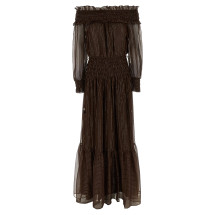 [SELF PORTRAIT] Long sleeve dress SS26 RS26156XABRBROWN