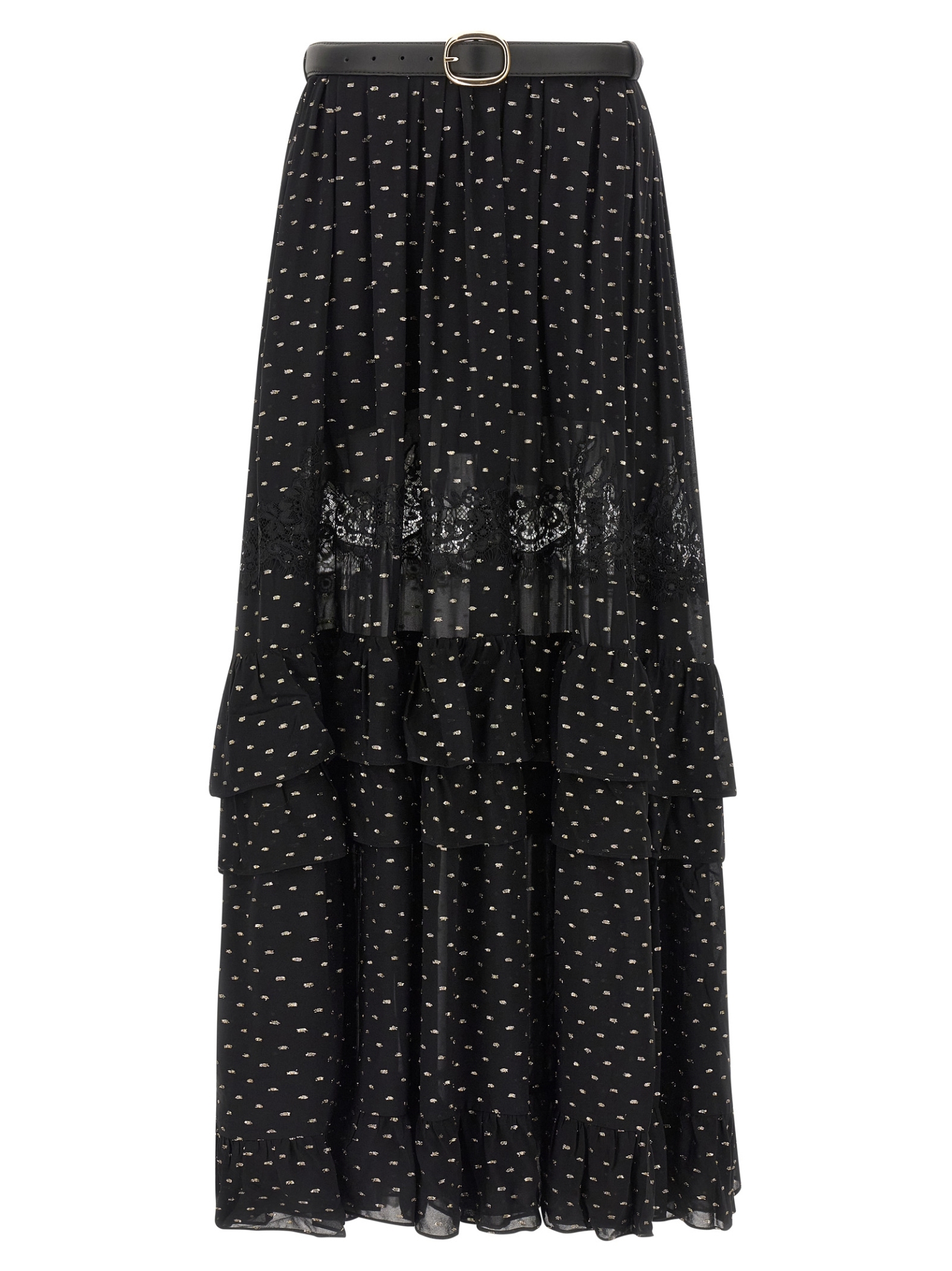 [SELF PORTRAIT] Long skirt SS26 RS26196XSKBBLACK