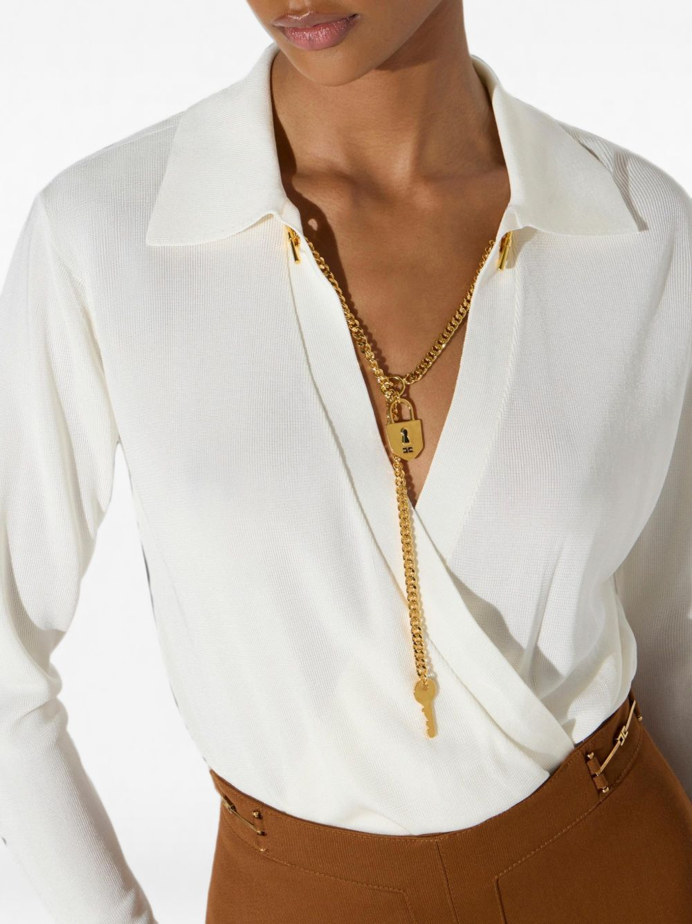 [ELISABETTA FRANCHI] T-shirts Long Sleeve FW26 BK03S66E2193