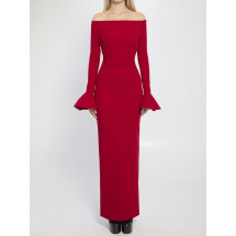 [Solace London] Long sleeve dress SS26 OS46053__RED