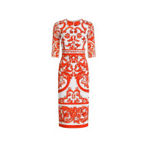 [Dolce & Gabbana] Short sleeve dress FW26 F6EAJTGDDRJS9000