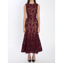 [SELF PORTRAIT] Sleeveless dress SS26 RS26167MA__BURGUNDY