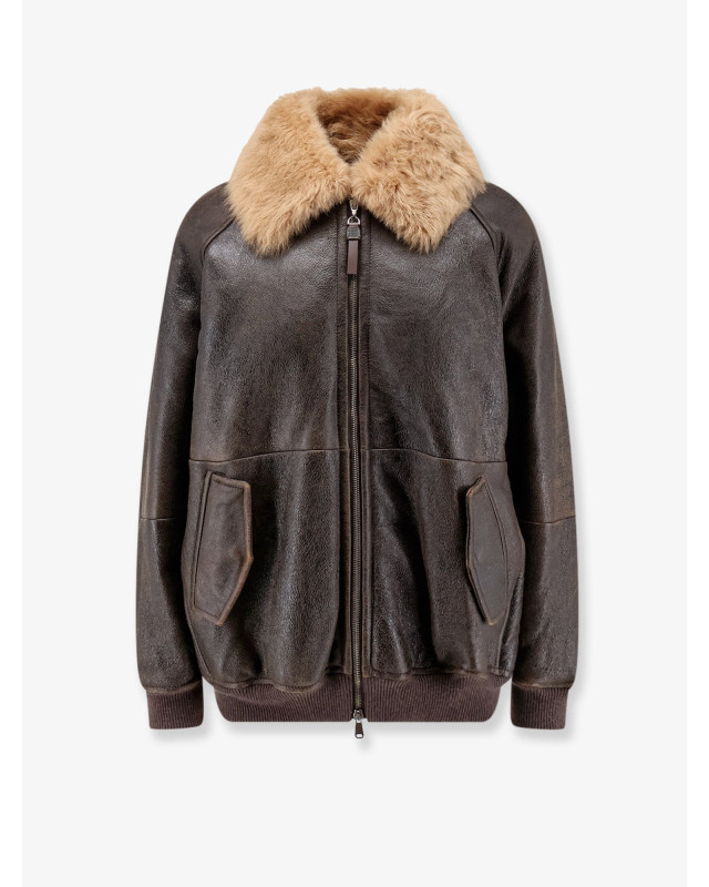 [Brunello Cucinelli] Mouton jacket FW26 MPMMA7564C9998