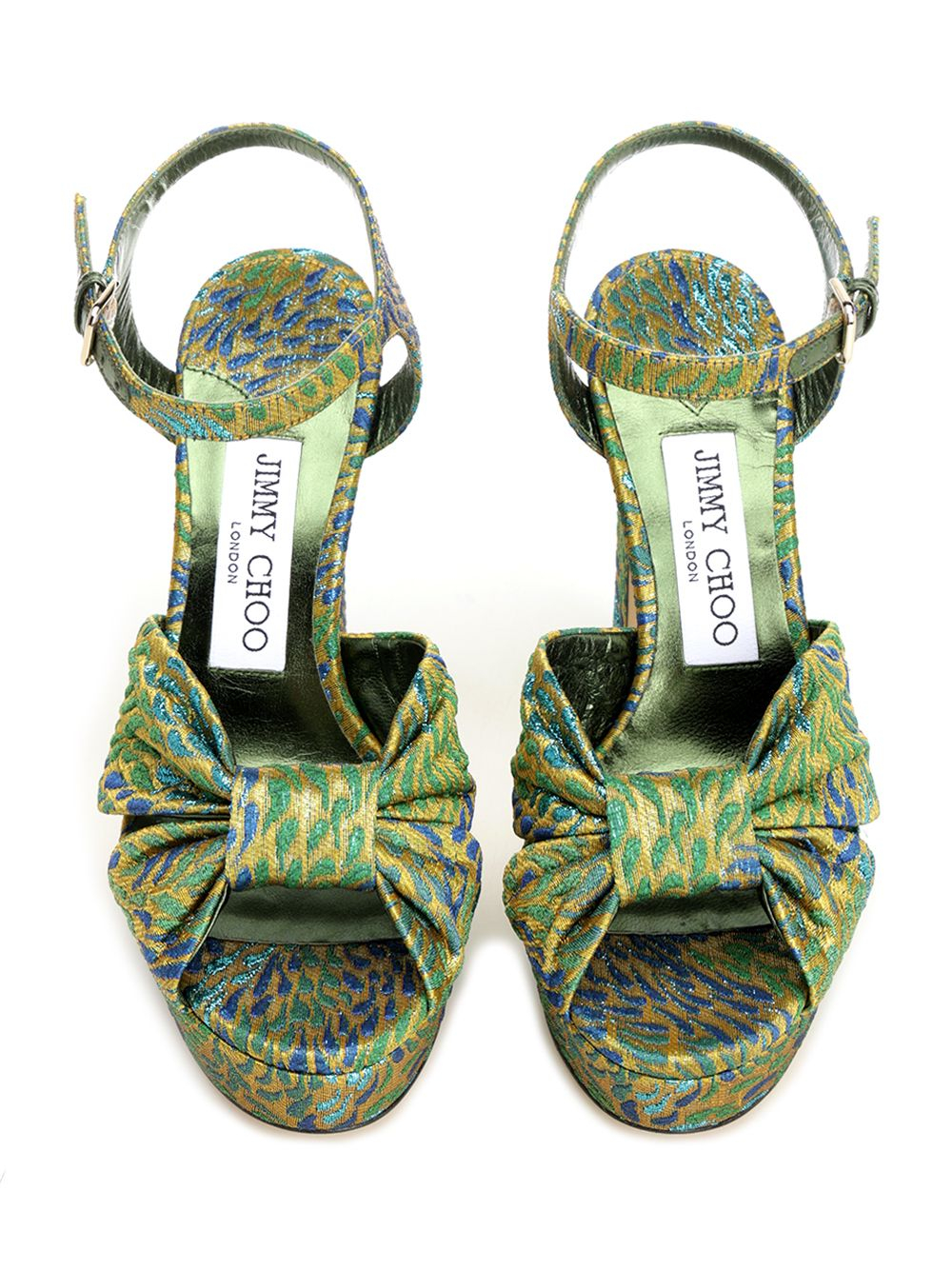 [Jimmy Choo] Sandals CO HELOISE 120LAGOON/CLOVER MIX