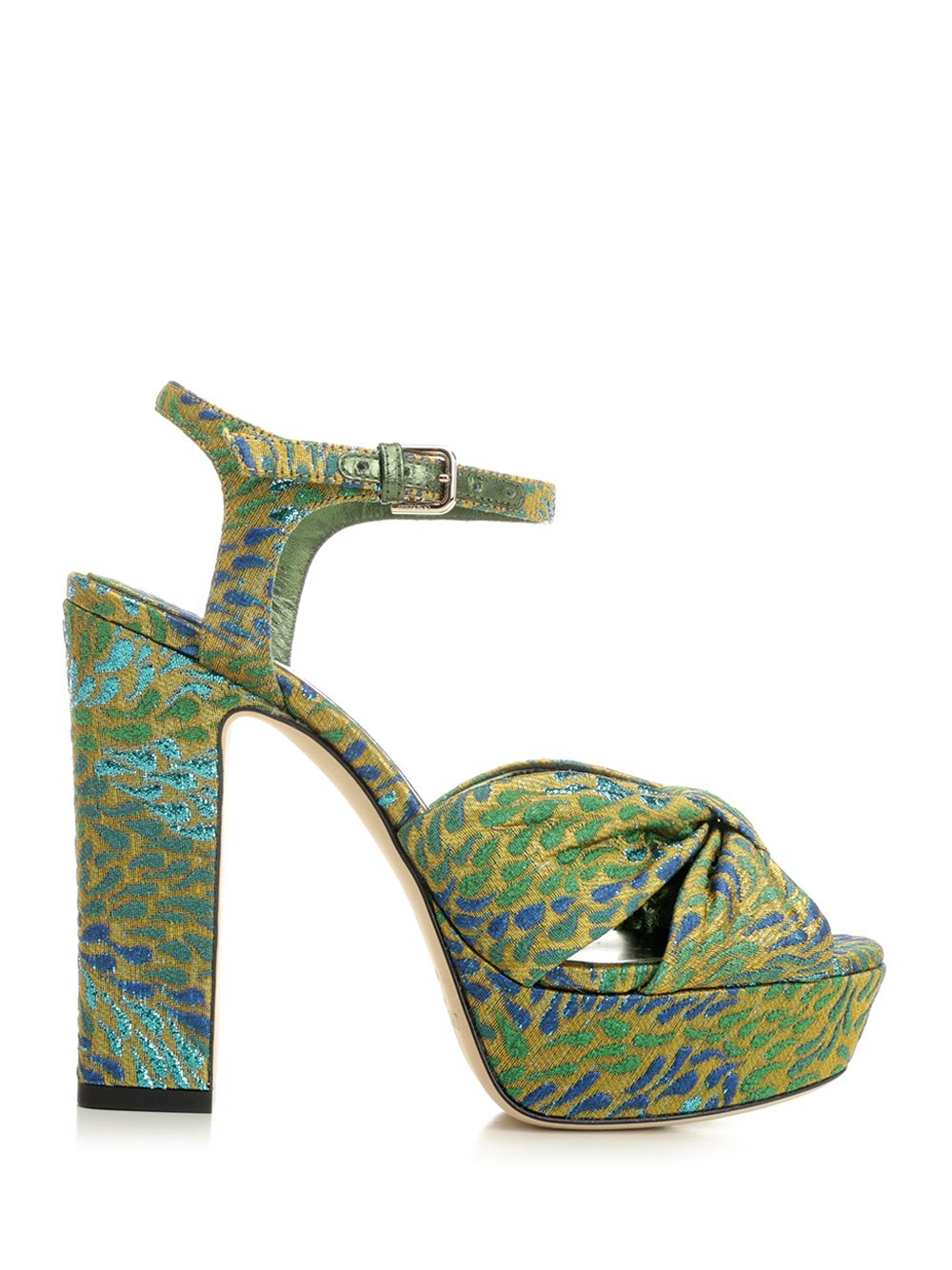 [Jimmy Choo] Sandals CO HELOISE 120LAGOON/CLOVER MIX