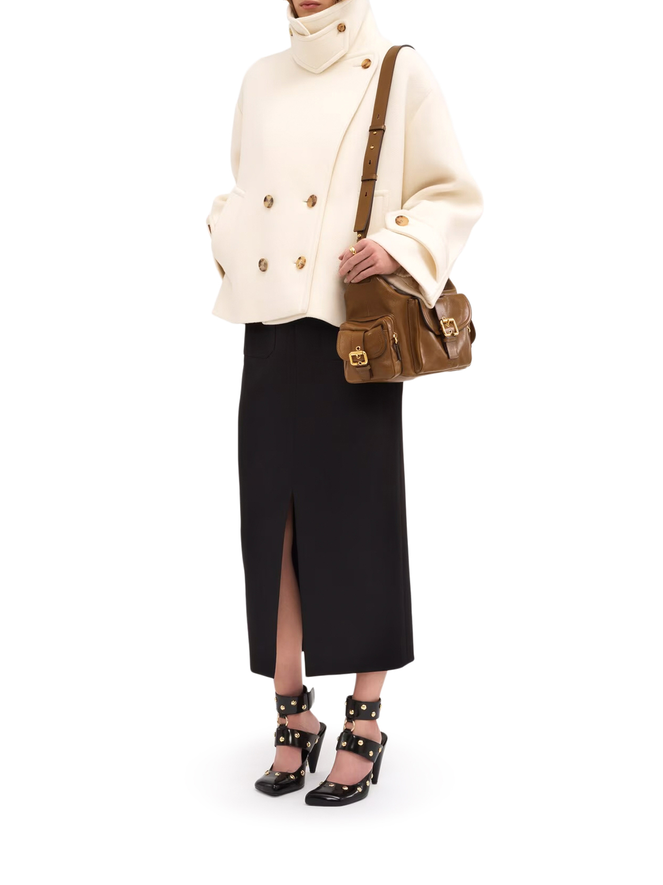 [Chloe] Coat FW26 CH25AMA96952112 EDEN WHITE