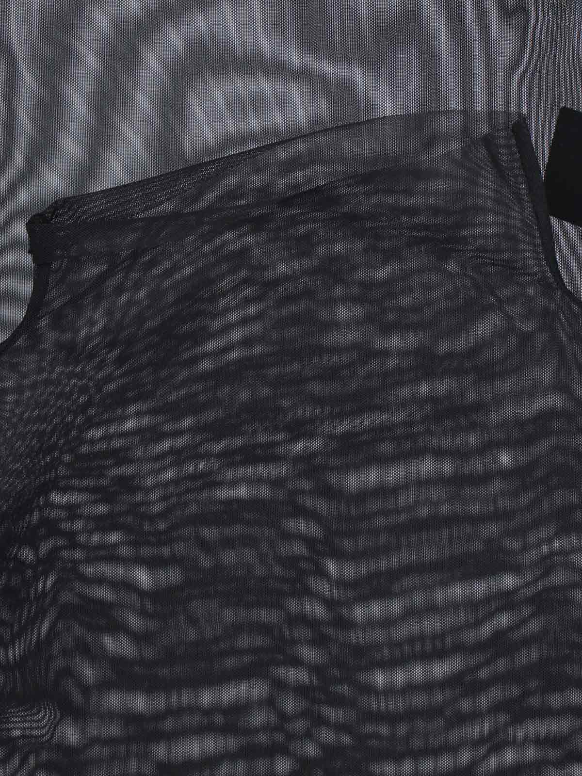 [THE FRANKIE SHOP] T-shirts Long Sleeve SS25 TULIA LONG SLEEVE MESH TEEBLACK