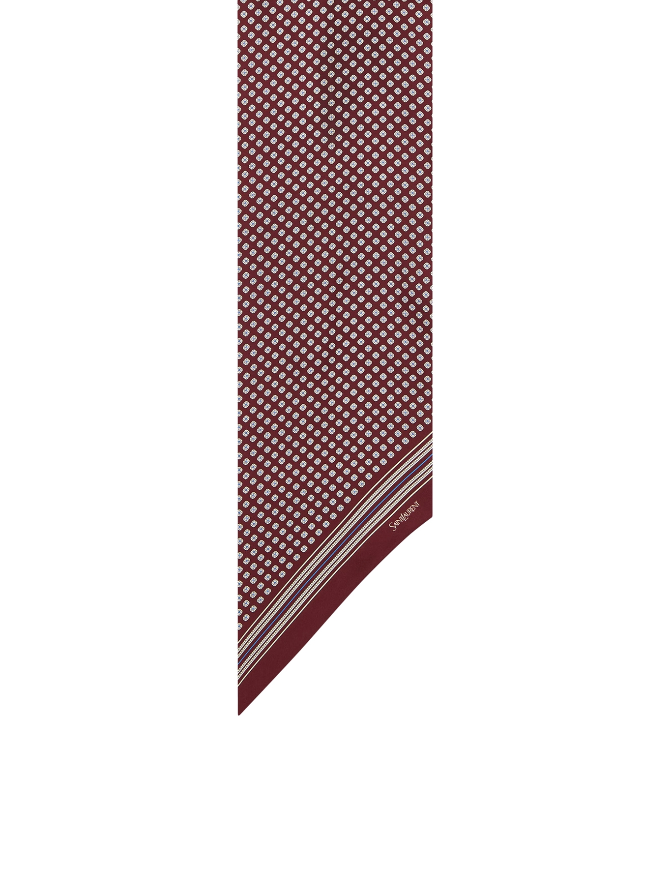 [Saint Laurent] Scarf FW26 8682563Y0016188 BORDEAUX MULTICOLOR