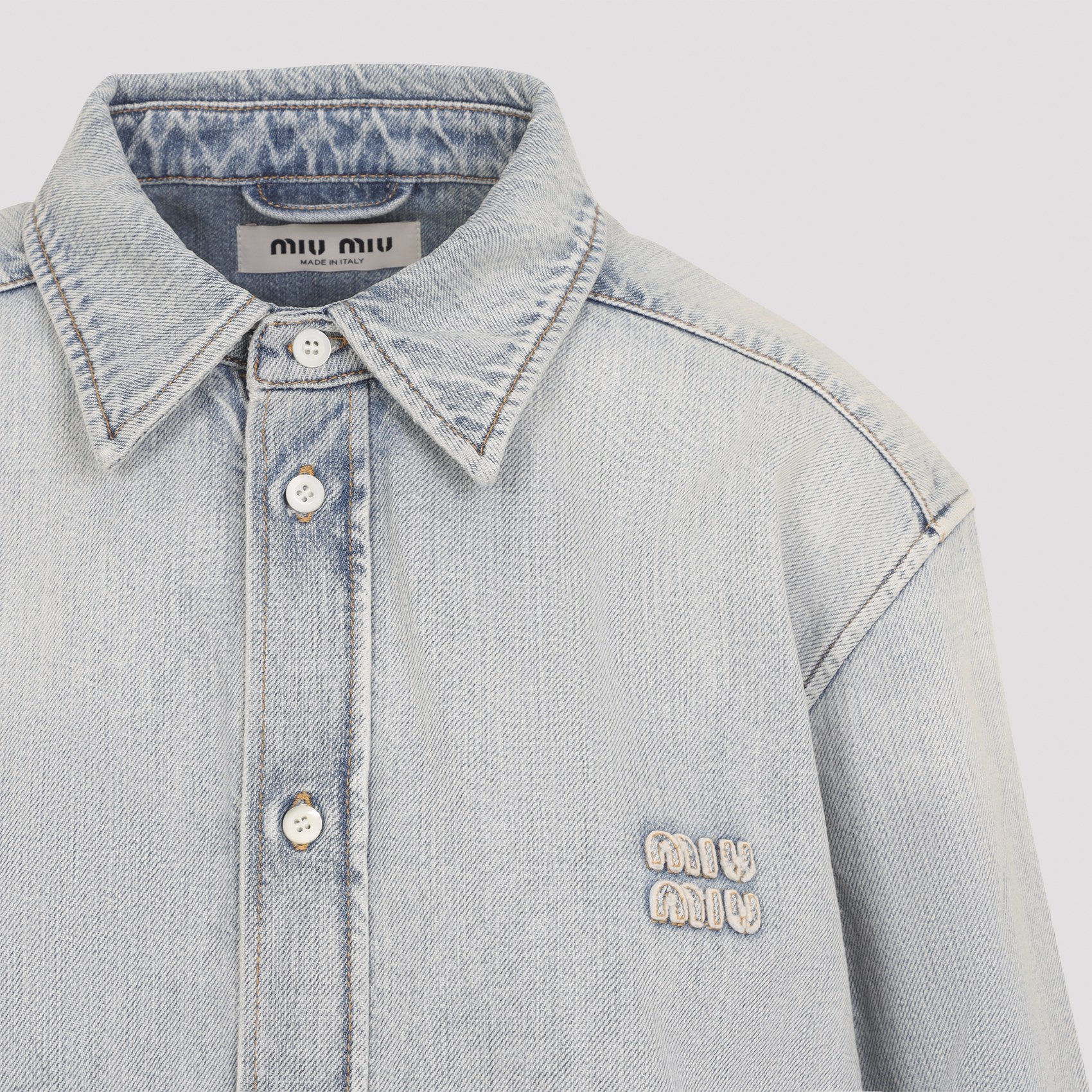 [Miu Miu] Shirts Long Sleeve FW26 GWC145SOOO.192V