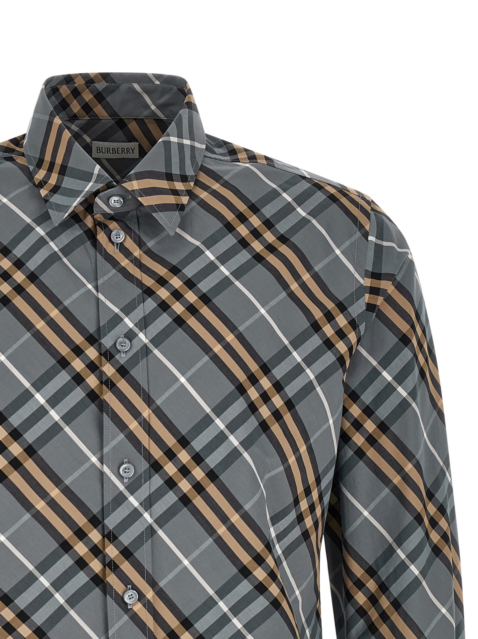 [Burberry] Shirts Long Sleeve SS26 8123670WAVEBLUEIPCHECK