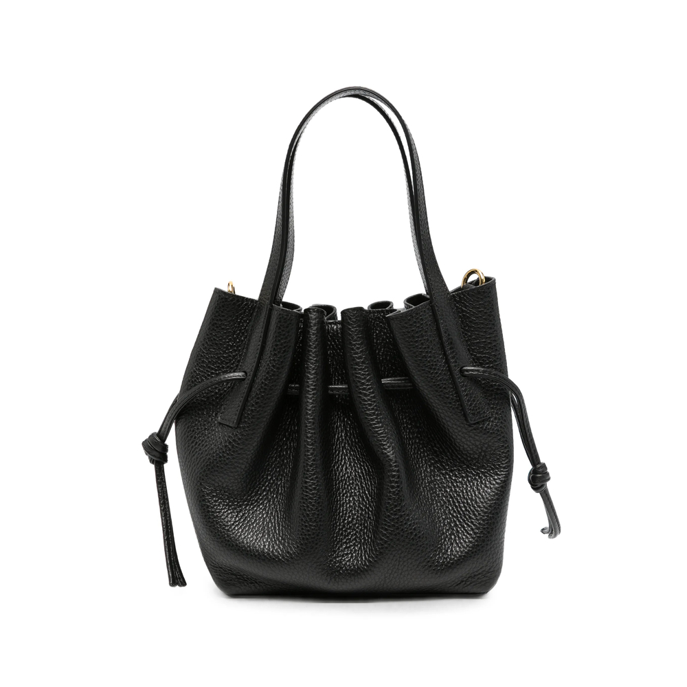 [YUZEFI] Tote bag FW26 MINI SCALLOP LEATHER BLACK