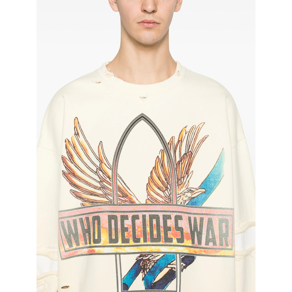 [Who Decides War] Sweatshirt FW25 RIBBON TOUR PU  CREAM
