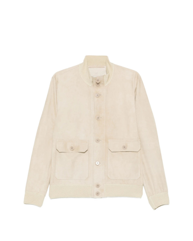 [Santoro] Leather Jacket SS26 50685-U  STONE