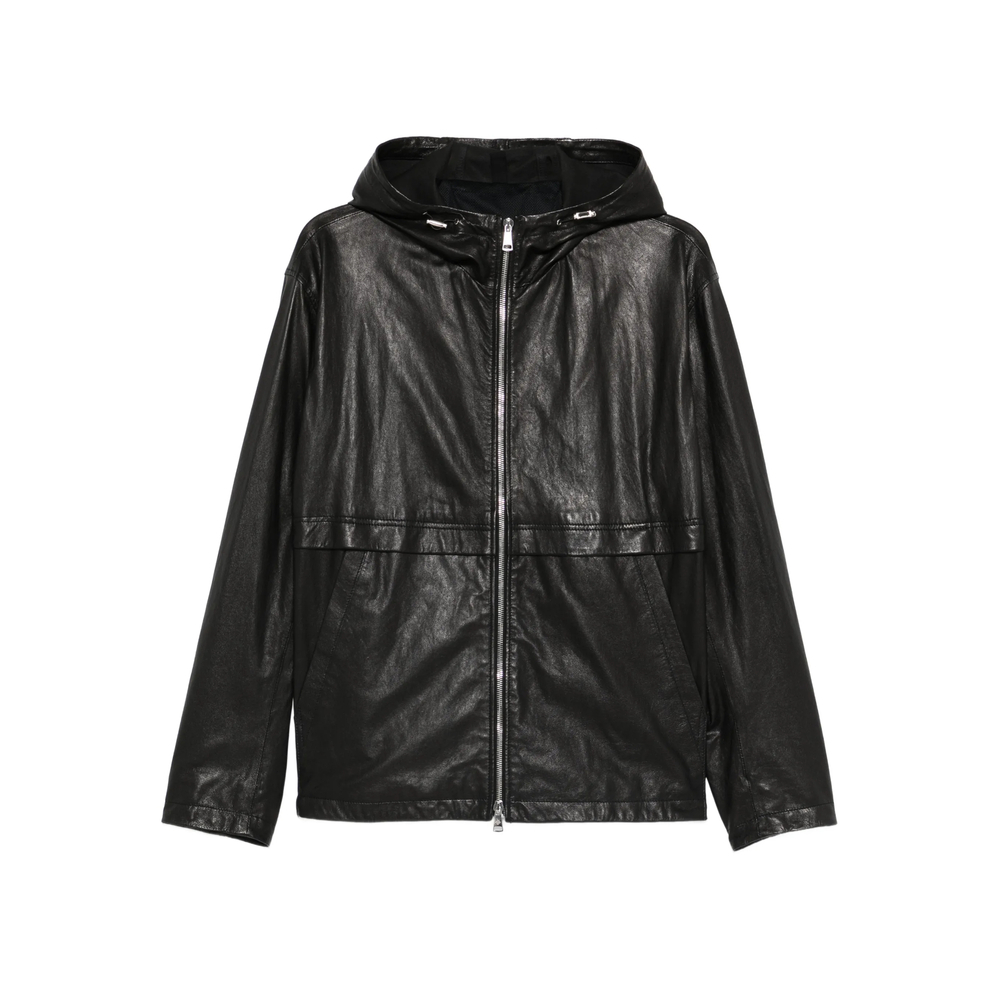 [TAGLIATORE] Leather Jacket SS26 CHE26-04 KAYV NERO