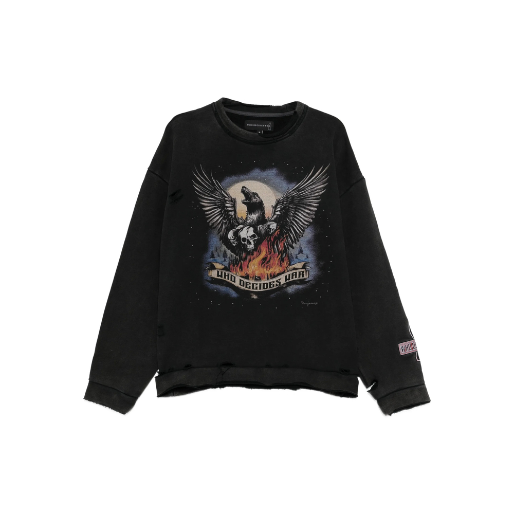 [Who Decides War] Sweatshirt FW25 MOON PULLOVER  COAL