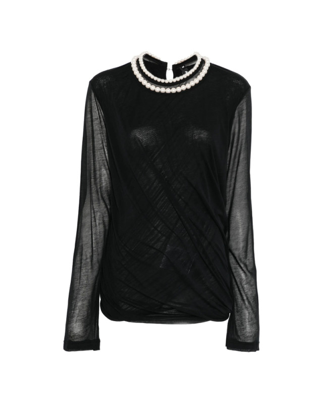 [Junya Watanabe] T-shirts Long Sleeve SS26 JQ-T008  BLACK
