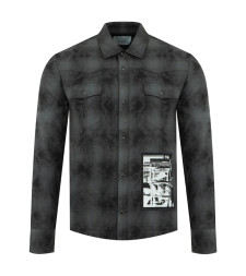 [Midnight Rodeo] Shirts Long Sleeve FW25 MRT-46 DISTRESSED BLACK