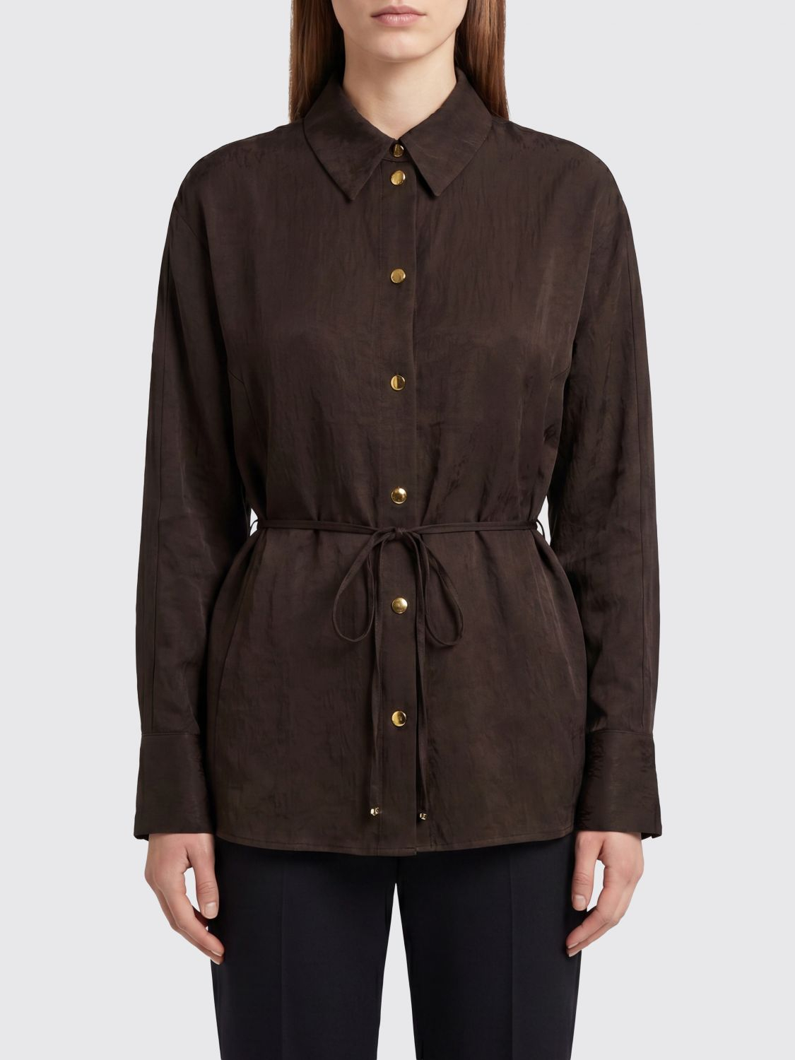 [GANNI] Shirts Long Sleeve SS26 A1040264 ZWX