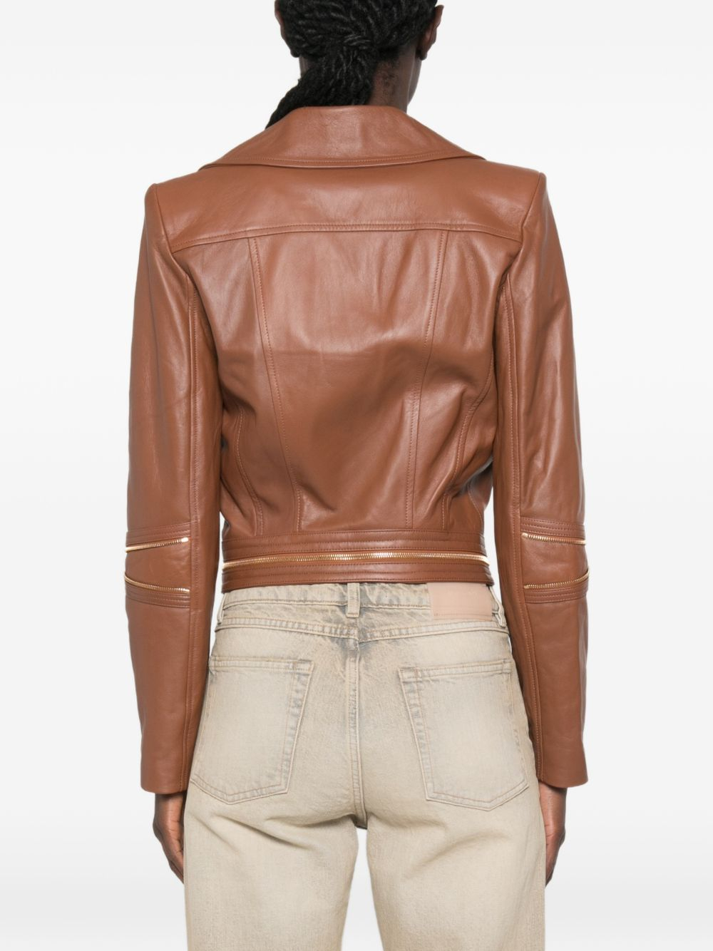 [ELISABETTA FRANCHI] Leather Jacket FW26 GD01Z66E2FK3