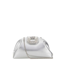 [Amina Muaddi] Clutch bag SS26 CAMELIABAG SILVER