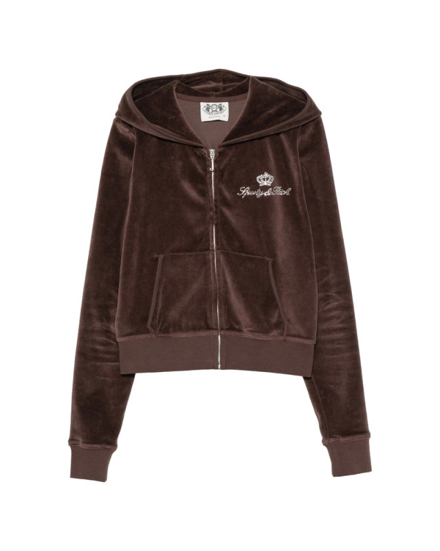 [SPORTY & RICH] Zip up FW26 CA046716689BR  CHOCO