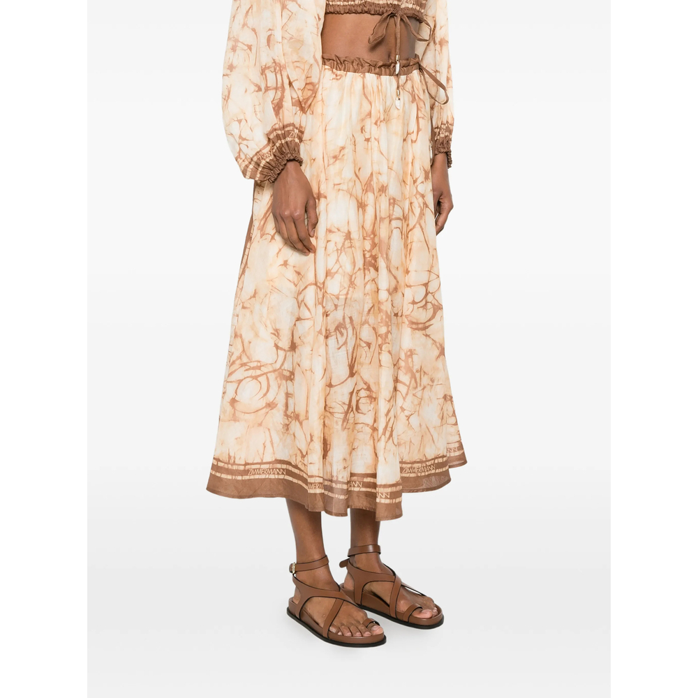 [Zimmermann] Long skirt FW26 8075SSS262  CHOCO