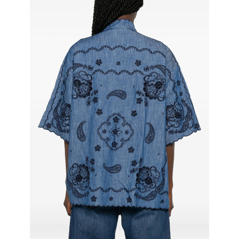 [Zimmermann] Shirts Short Sleeve FW26 8360TSS261  BLUE
