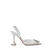 [Amina Muaddi] Pumps SS26 BEGUM MESH SLI 95 WHITE