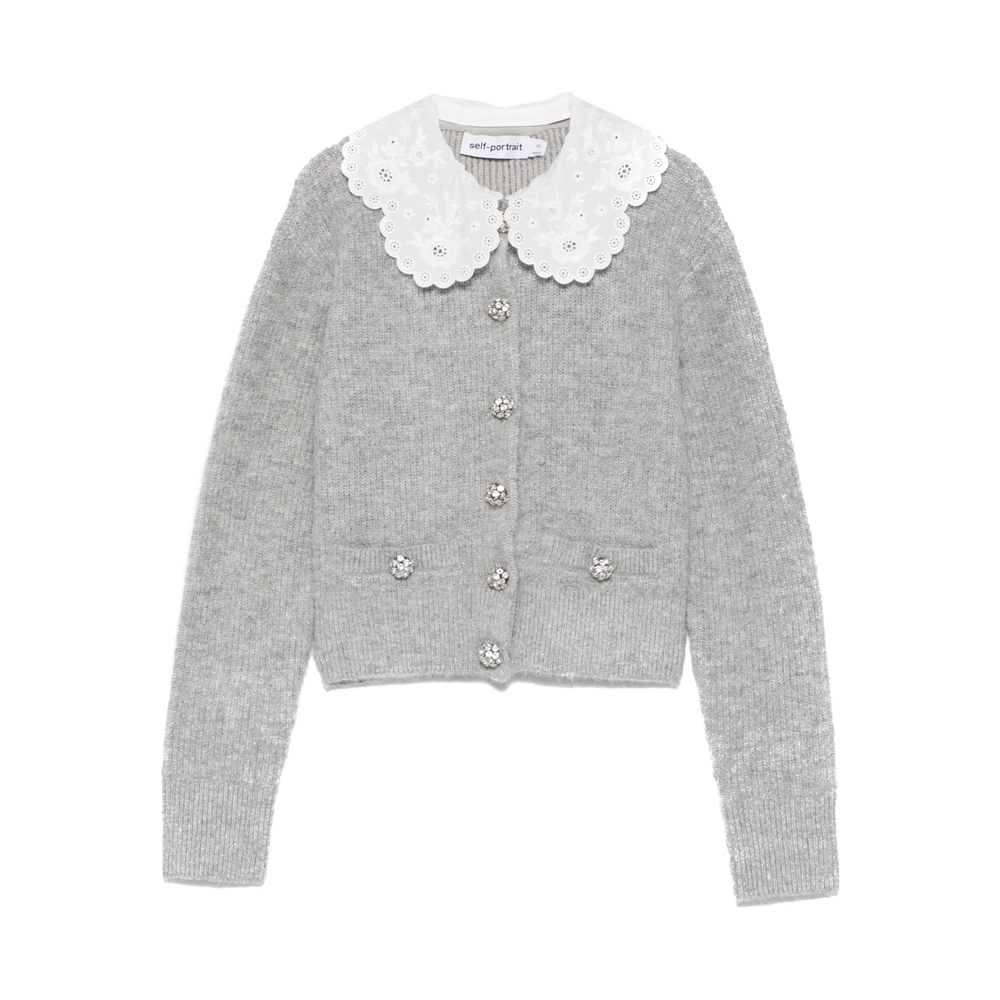 [Self-portrait] Cardigan SS26 RS26-123C-GR  GREY