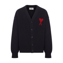 [Ami Paris] Knitwear FW26 UKC367018009 NOIR ROUGE
