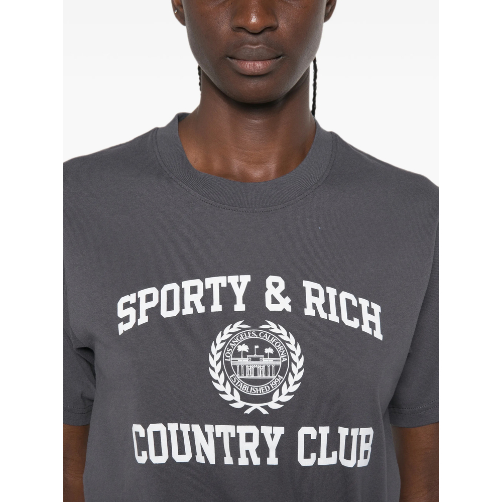 [SPORTY & RICH] T-shirts FW26 TO119711218GY  CARBO