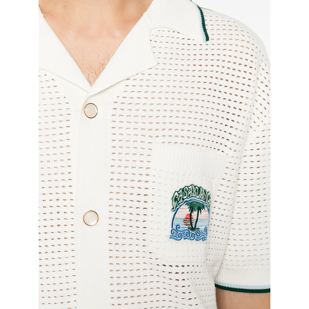 [Casablanca] Shirts Short Sleeve FW26 PF26-KW-1413 01 PALM