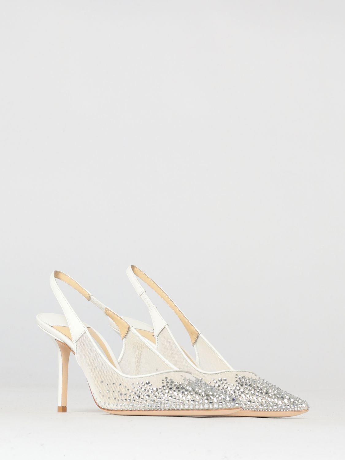 [Jimmy Choo] Slingback SS26 LOVESB85NYT WHITE/CRYSTAL