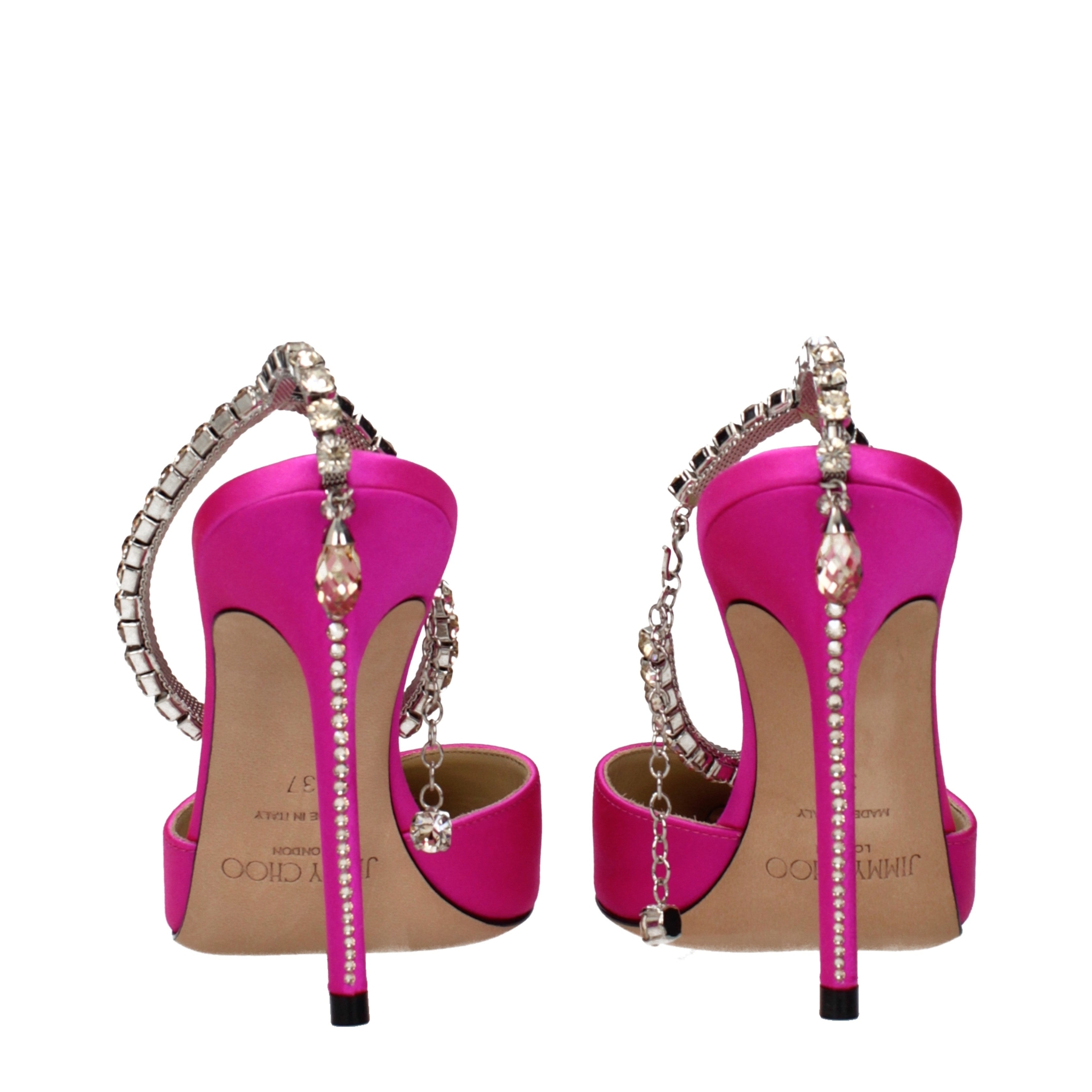 [Jimmy Choo] Slingback SS25 SAEDA100BGHFUCHSIACRYSTALHONEY