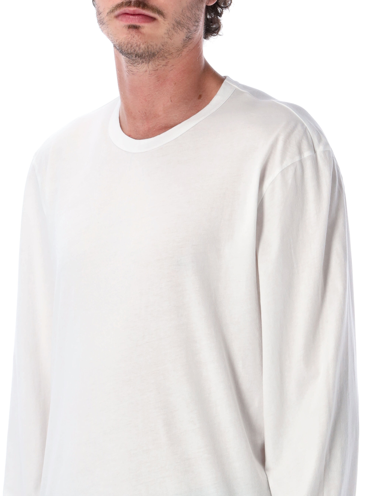 [JAMES PERSE] T-shirts Long Sleeve FW26 MLJ3351WHT