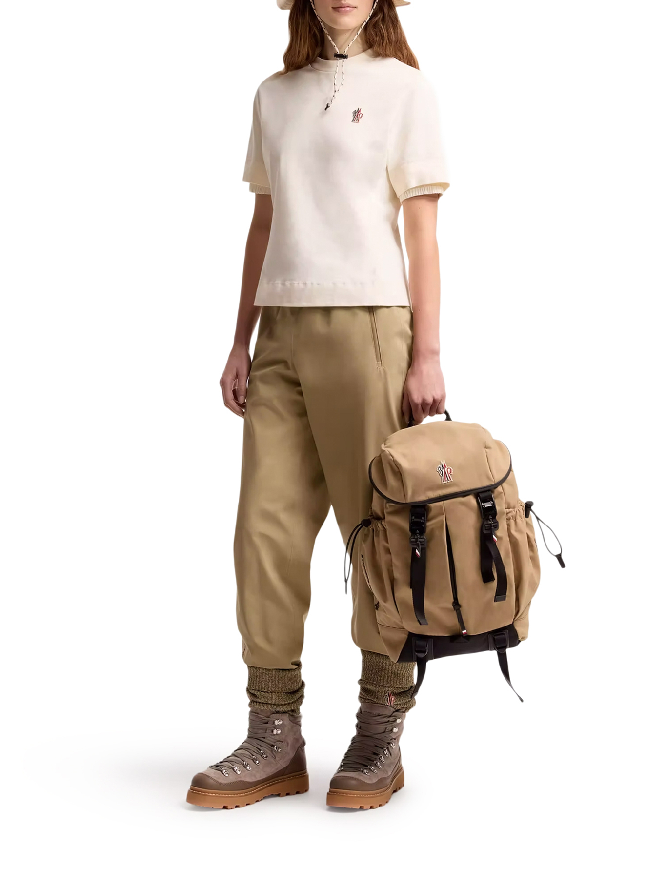 [MONCLER GRENOBLE] T-shirts Short Sleeve SS26 L10988C0000989AW1034 NATURAL