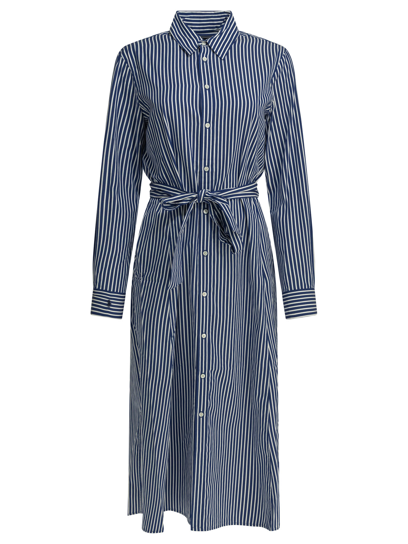 [Polo Ralph Lauren] Long sleeve dress SS26 211891430001BRIGHT NAVY/WHITE