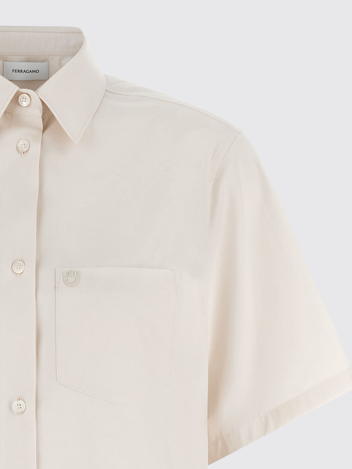 [Ferragamo] Shirts Short Sleeve SS26 791702 PARCHMENT