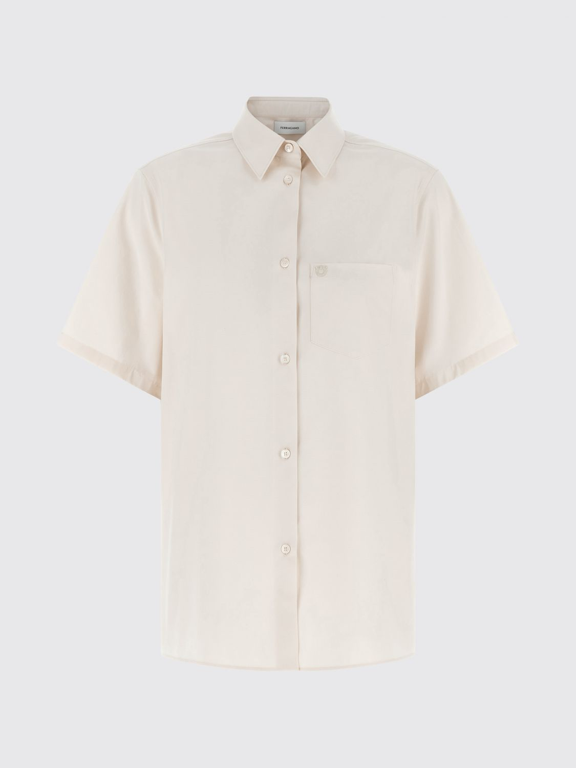 [Ferragamo] Shirts Short Sleeve SS26 791702 PARCHMENT