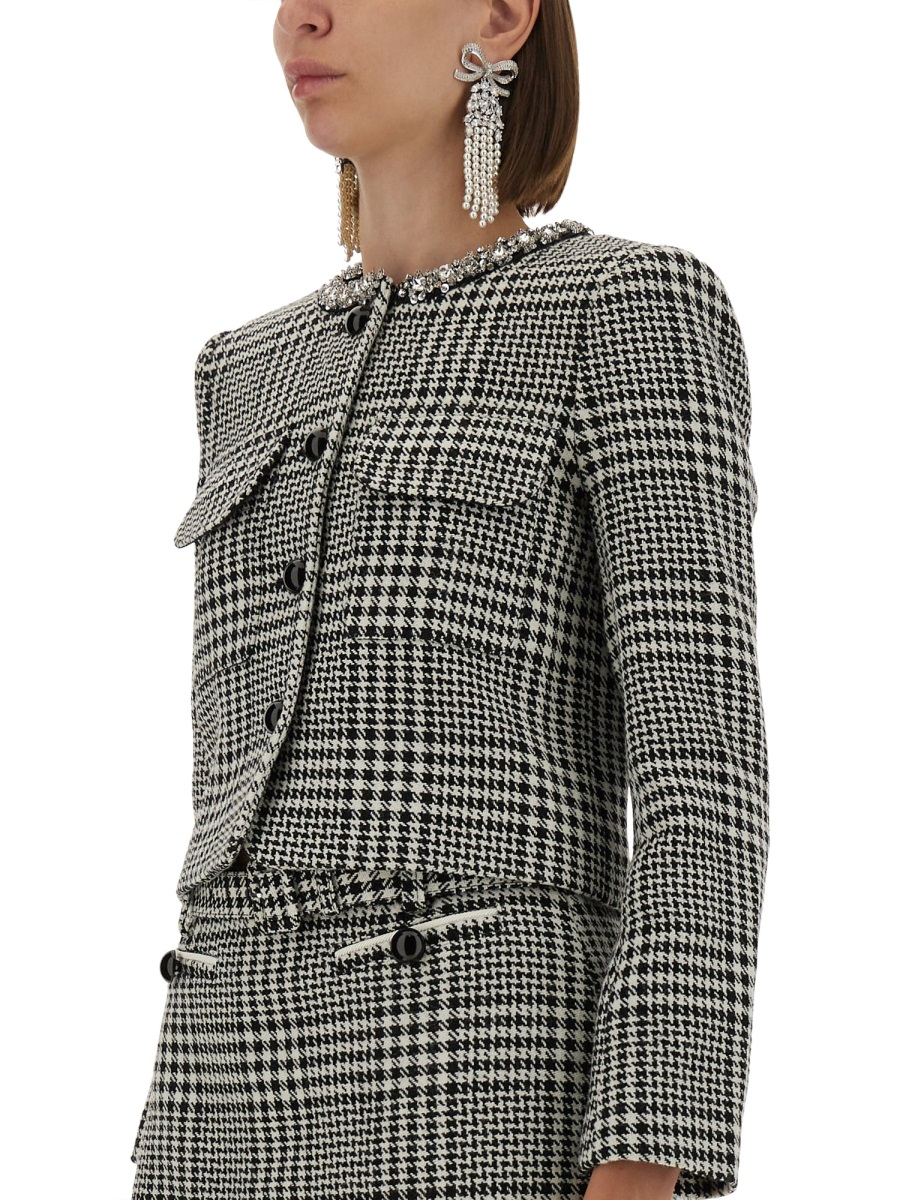[Self-portrait] Tweed jacket FW25 PF25-111J-BW_BLACKANDWHITE