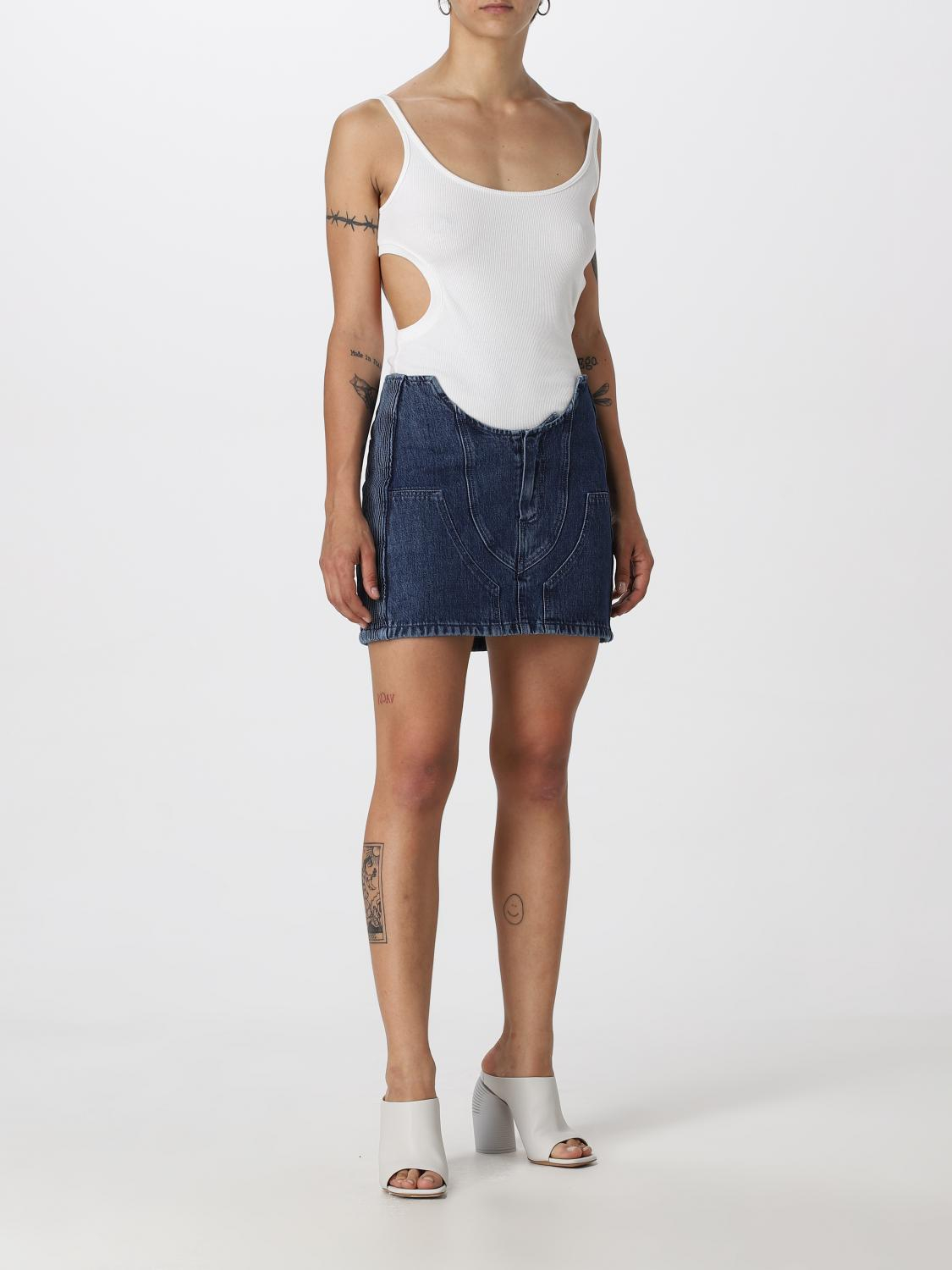 [Off-White] Mini skirt FW25 OWYF019S23DEN001 4500