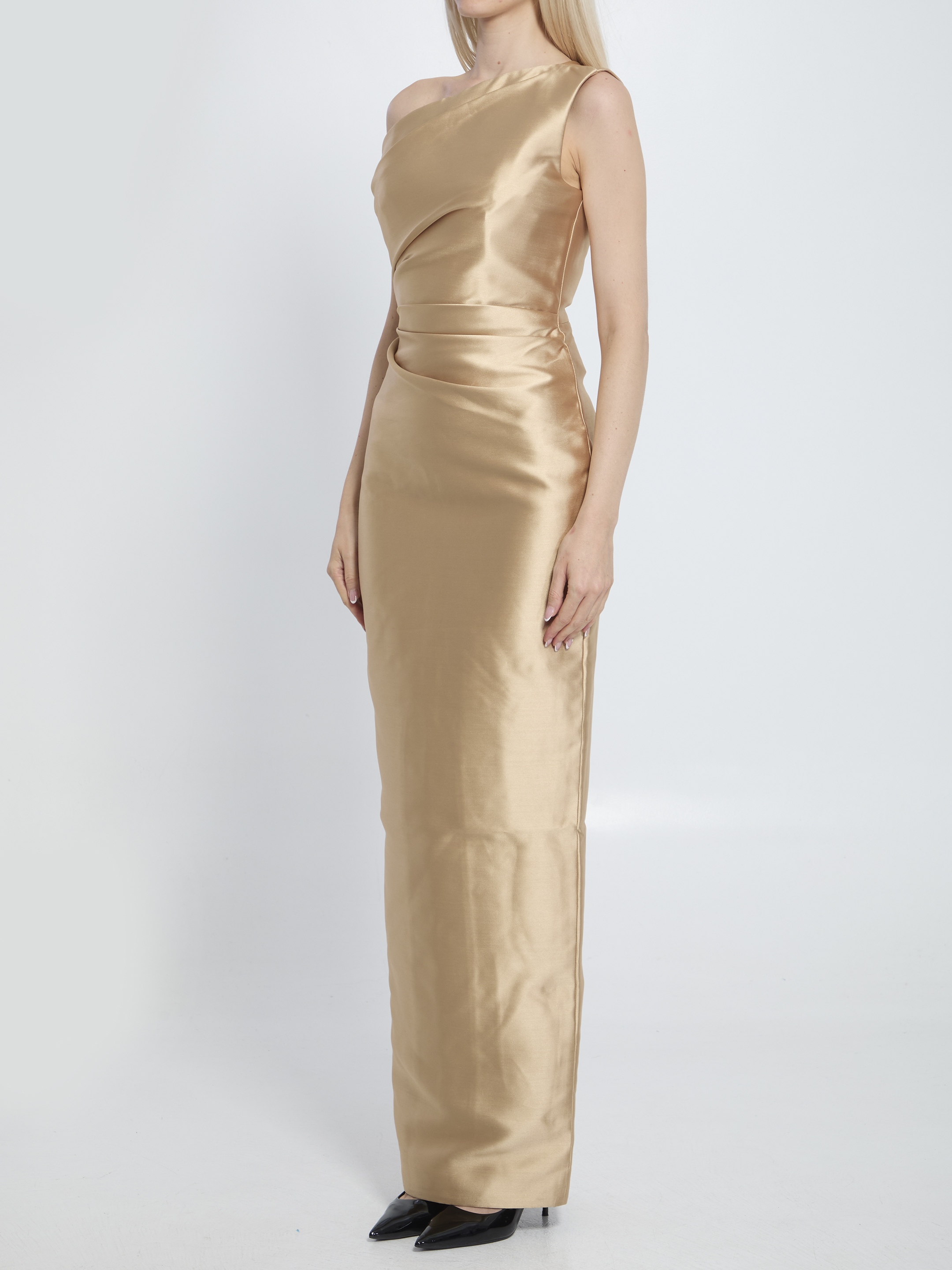 [Solace London] Long sleeve dress FW25 OS37025__CARAMEL