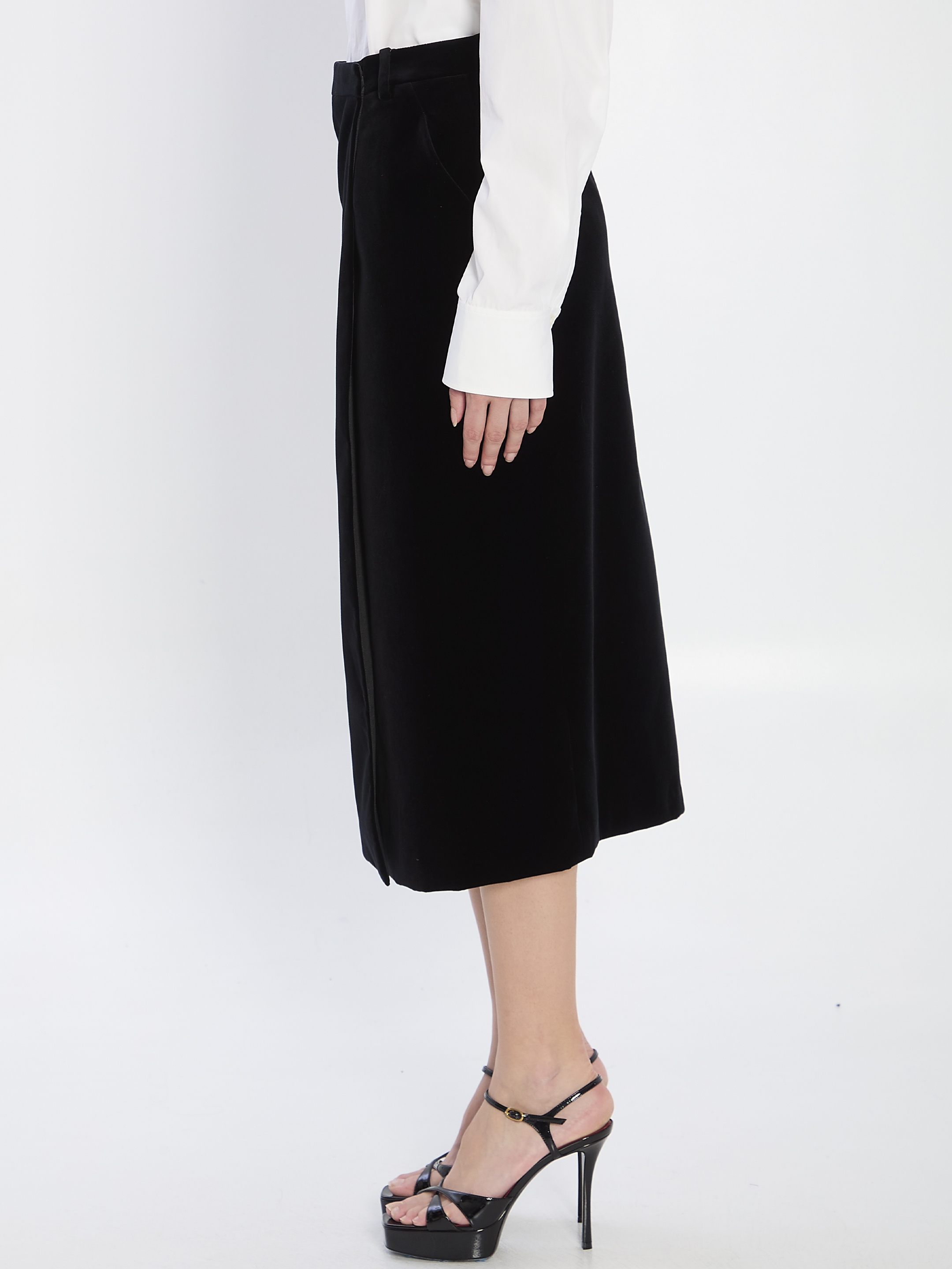 [Saint Laurent] Midi skirt FW25 826769_Y580T_1000