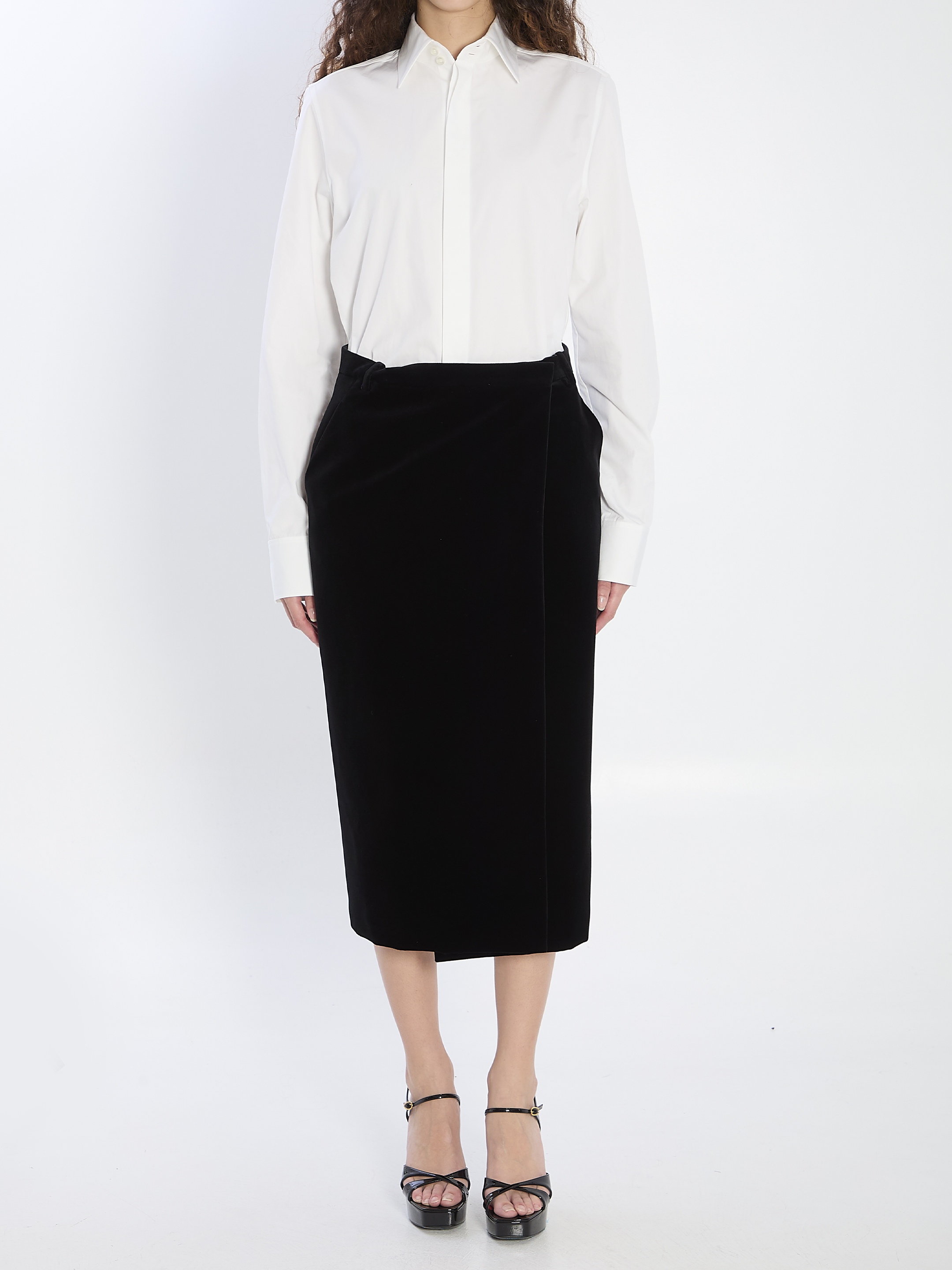 [Saint Laurent] Midi skirt FW25 826769_Y580T_1000