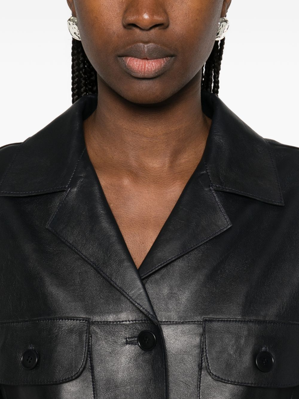 [PAROSH] Leather Jacket SS26 D431811MACIOCK26012