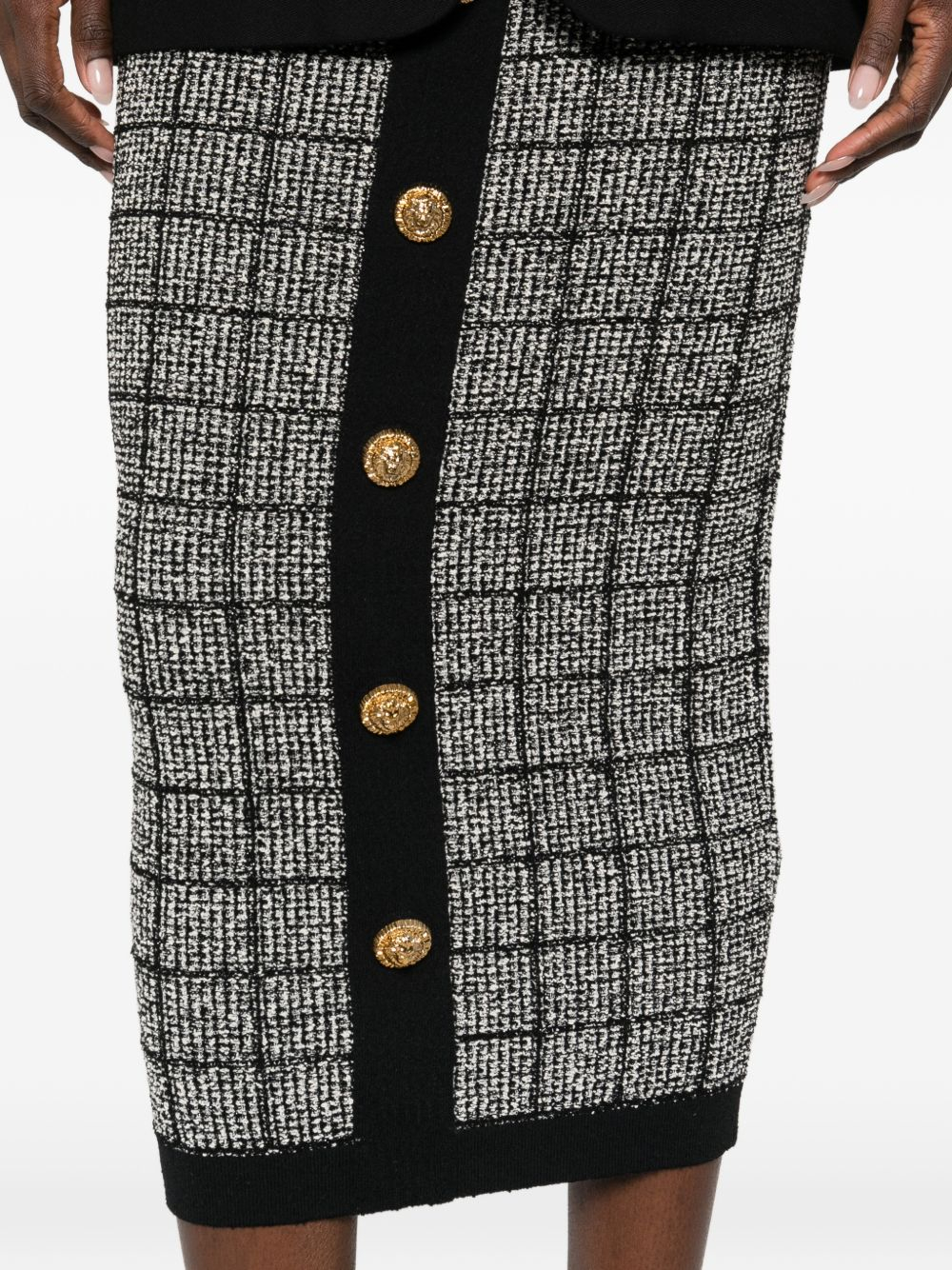 [Balmain] Midi skirt SS26 GF1LD024KJ48EER